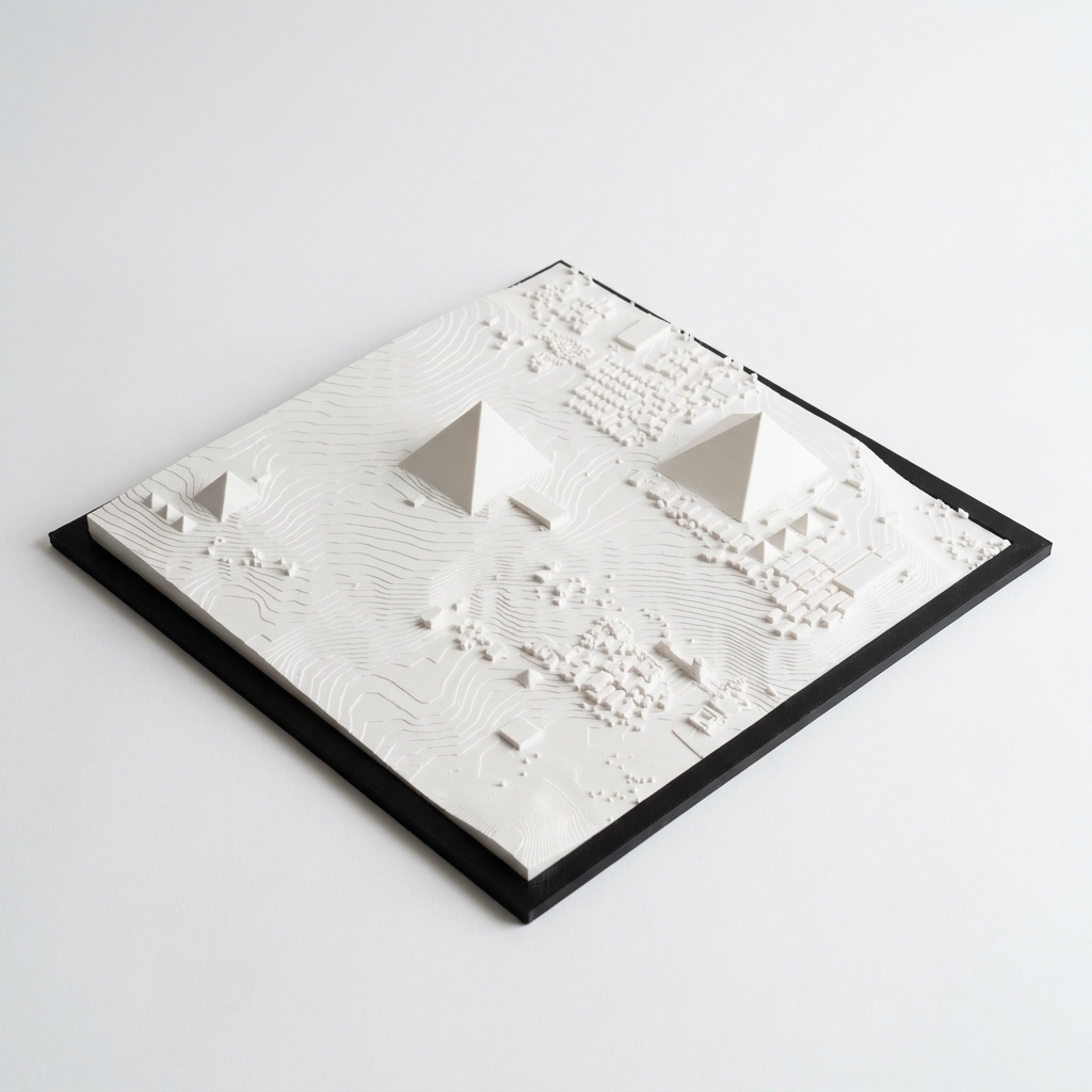 Guiza Pirámides de Egipto maqueta topográfica 3D