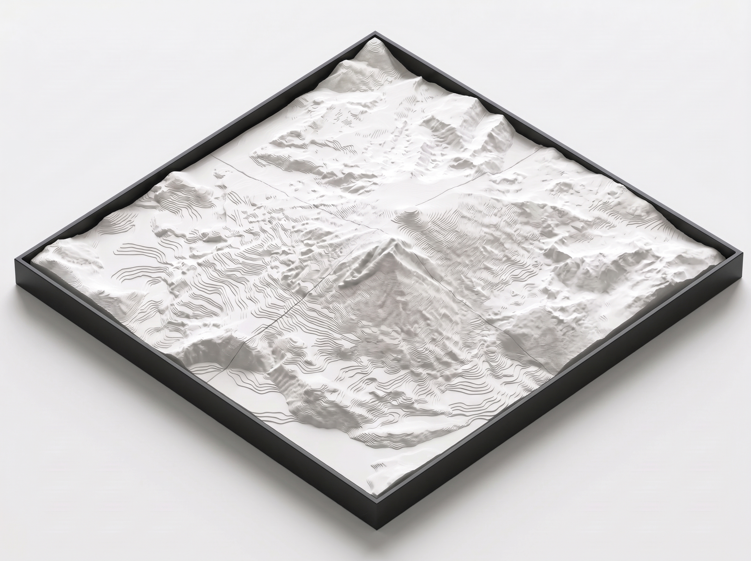 Mural Cordillerano Modular 4 baldosas topografía 3D